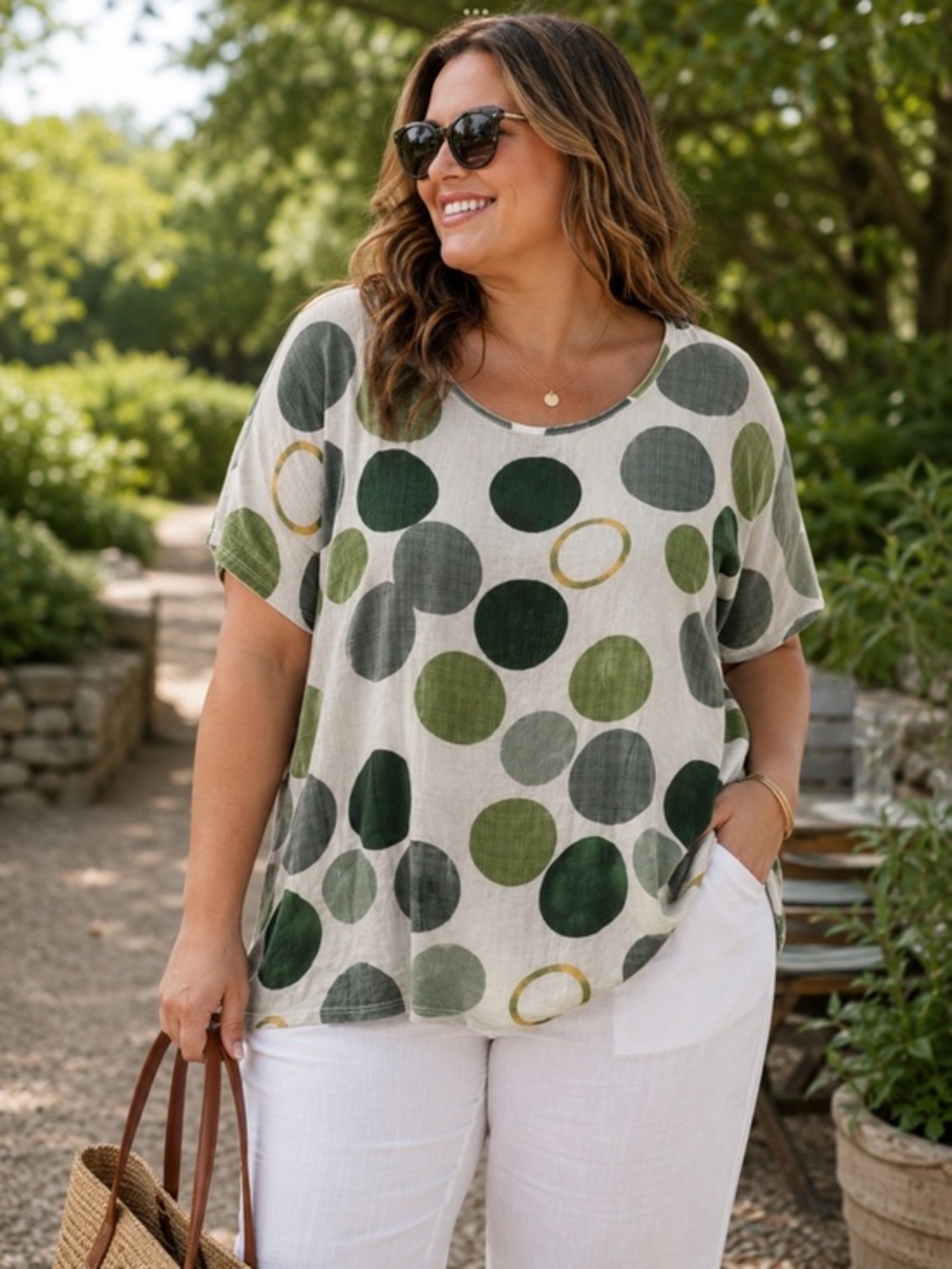 Emery Rose Plus Size Casual lightweight White Tee size 2Xl